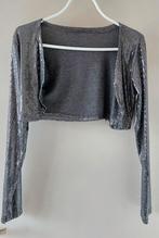 Bolero met zilverkleurige pailletjes,valt soepel, S/ M, Kleding | Dames, Maat 38/40 (M), Overige kleuren, Ophalen of Verzenden