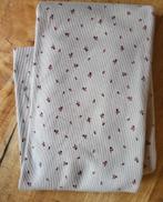 Beige fijne rib stof, Hobby en Vrije tijd, Stoffen en Lappen, Ophalen of Verzenden, Zo goed als nieuw, Wit