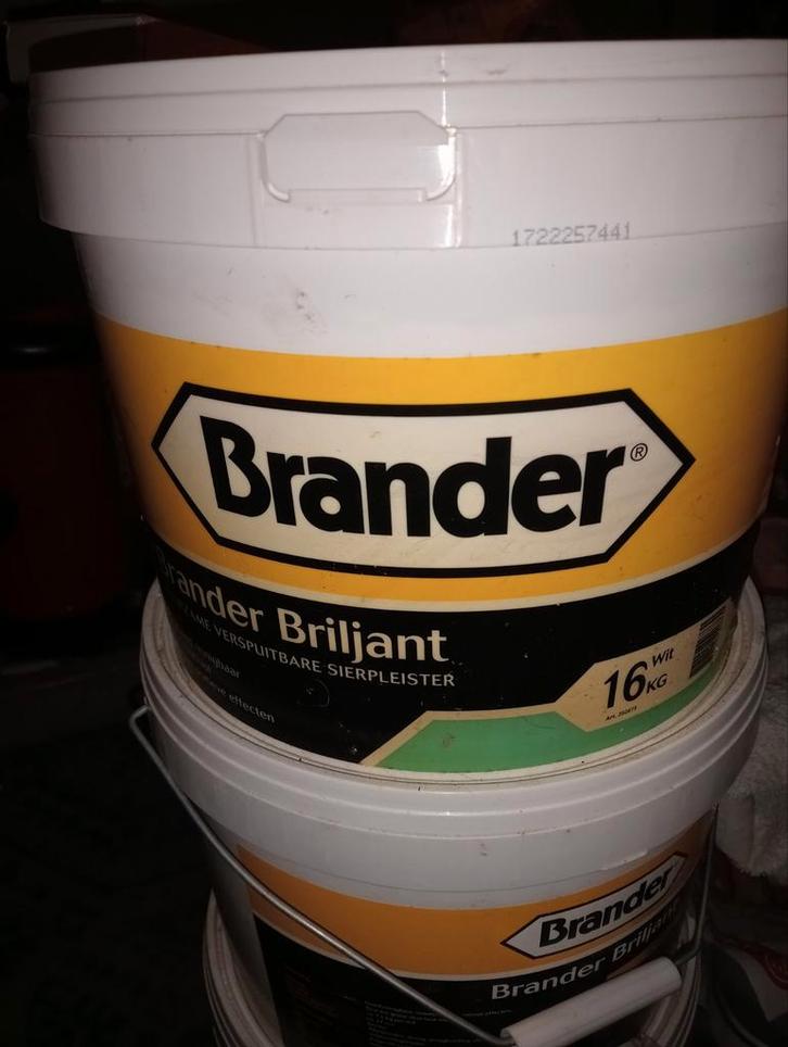 Brander Briljant Sierpleister Wit ,16 KG, Nieuw, Doe-het-zelf en Verbouw, Verf, Beits en Lak, Nieuw, Verf, 15 tot 20 liter, Wit