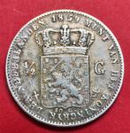 Halve gulden 1859. Fr/Zfr., ½ gulden, Koning Willem III, Zilver, Ophalen of Verzenden