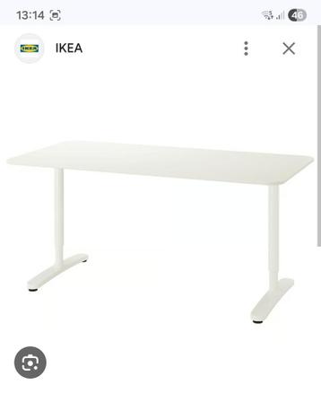 Bureau, Ikea Bekant 80x160cm - afbeelding 1