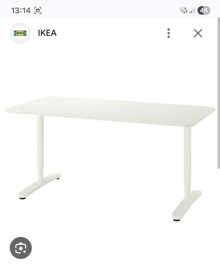 Bureau, Ikea Bekant 80x160cm, Huis en Inrichting, Bureaus, Gebruikt, Bureau, Ophalen