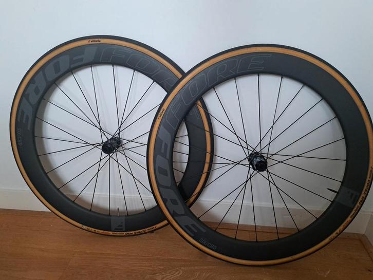 Fore Six CRD wielset (DT Swiss 350 naaf, 58mm), Fietsen en Brommers, Fietsonderdelen, Racefiets, Wiel, Ophalen