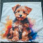 Kussenhoes met schattige puppy print, Ophalen of Verzenden, Zo goed als nieuw, Overige kleuren, Vierkant