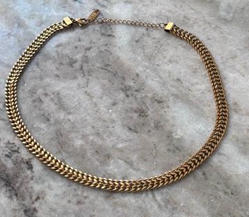 Vergulde elegante ketting met dubbele kettingen choker beschikbaar voor biedingen