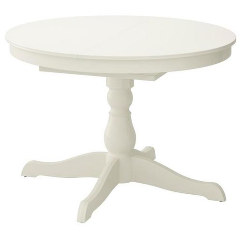 Stijlvolle IKEA INGATORP uitschuifbare eettafel kleur wit, Huis en Inrichting, Tafels | Eettafels, Zo goed als nieuw, 100 tot 150 cm