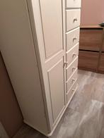 Brocante kast crème roomwit grenen lades / planken 87x143x38, Ophalen, Gebruikt, Brocante scandinavisch landelijk, 50 tot 100 cm