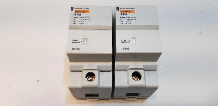 Merlin Gerin Overspanningsbeveiliging STM 40kA (2x), Hobby en Vrije tijd, Elektronica-componenten, Gebruikt, Ophalen of Verzenden