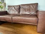 Bruin leren bank van Concept Pluss, Huis en Inrichting, Banken | Bankstellen, Ophalen, Gebruikt, 150 tot 200 cm, Tweepersoons