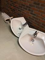 2 villeroy & boch Wastafels met Grohe Kranen, Ophalen, Gebruikt, Chroom, Wastafel