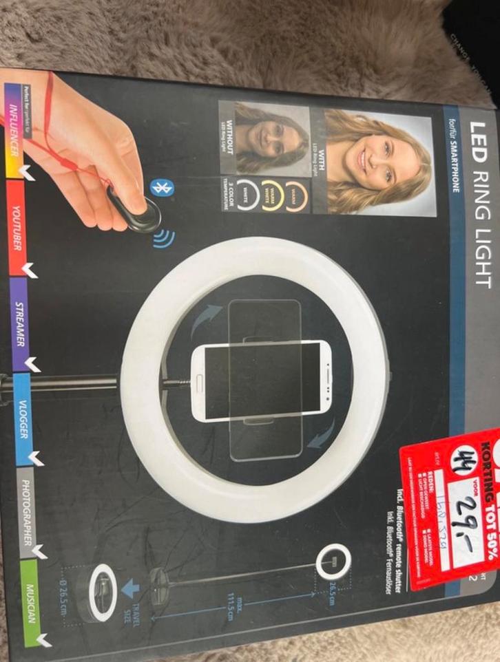 Vlog Lamp - Nieuw in Verpakking!, Audio, Tv en Foto, Fotografie | Fotostudio en Toebehoren, Nieuw, Lamp of Flitsset, Verzenden