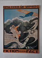 Vintage KLM vliegende Hollander  poster op hardboard, Ophalen of Verzenden, Zo goed als nieuw