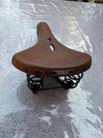 Vintage Lepper leren fietszadel met veren, Fietsen en Brommers, Fietsonderdelen, Ophalen of Verzenden, Gebruikt