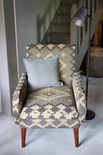 Stoere Kelim Fauteuil Bohemian Retro Style Landelijke Stoel, Huis en Inrichting, Fauteuils, Uniek Kelim Bohemian Landelijk Sober Stoer Werelds Retro Vintage