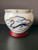 3 Japanse vazen/plantenpotten Okura, Franklin porselein, Huis en Inrichting, Woonaccessoires | Vazen, Overige kleuren, Aardewerk of Porselein