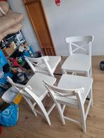 2 ikea ingolf barkruk 63 cm, Huis en Inrichting, Gebruikt, Wit, Ophalen of Verzenden, Vier