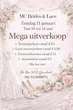 MEGA UITVERKOOP!!!! Trouwjurken vanaf €15!!!, Ophalen, Zo goed als nieuw, Wit, Trouwjurk