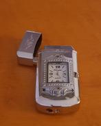 SPECIALE AANSTEKER/HORLOGE ZILVERKLEURIG., Overige merken, Staal, Staal, Ophalen of Verzenden