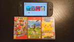 Nintendo Switch 2 + Zelda, Pokemon & Mario, Ophalen, Zo goed als nieuw, Zwart, Met games