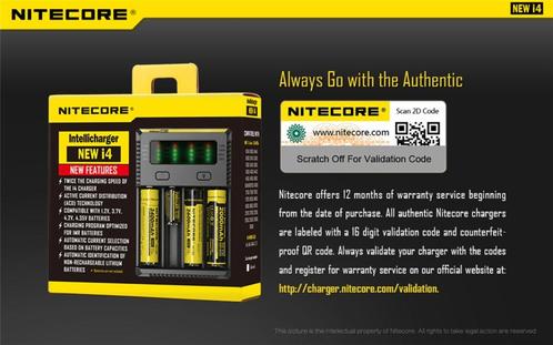 Nitecore new i4 oplader, Audio, Tv en Foto, Opladers, Nieuw, Ophalen of Verzenden
