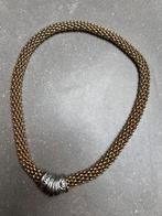 FOPE STIJL VINTAGE GOUDKLEURIG SLANG CHOKER KETTING COLLIER, Ophalen of Verzenden, Zo goed als nieuw, Goud, Overige materialen