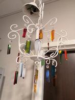 Nieuwe hanglamp met handgemaakte glazen hangers, Huis en Inrichting, Lampen | Hanglampen, Nieuw, Ophalen of Verzenden, Glas, Modern