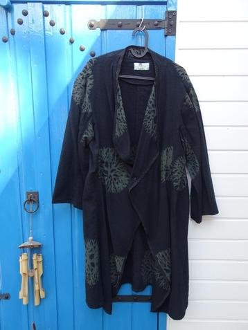 BOHEMIA VINTAGE LINNEN KIMONO-MT 44 T/M 50-PRINT BLOUSE  beschikbaar voor biedingen