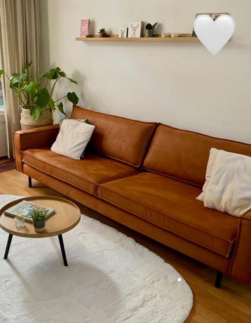 Cognac microleder 4zitsbank Lexington beschikbaar voor biedingen