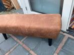 Lederen bankje / poef - 120cm, Huis en Inrichting, Ophalen, Minder dan 50 cm, Gebruikt, 100 tot 125 cm