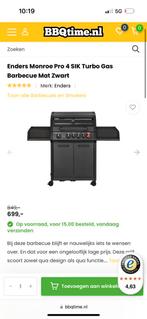 Enders Monroe Pro 4 SIK Turbo Gasbarbecue Zwart, Tuin en Terras, Gasbarbecues, Ophalen of Verzenden, Nieuw