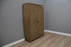 Robuuste 2 deurs kast 120 cm, 100 tot 150 cm, Teakhout, Nieuw, Ophalen of Verzenden