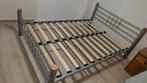 Goed 2 persoonsbed ledikant ijzer 140x200 met lattenbodem, Ophalen, Gebruikt, 140 cm, Twijfelaar