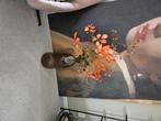 Glazen fles/ vaas incl.takken, Huis en Inrichting, Woonaccessoires | Vazen, Ophalen, Overige kleuren, 50 tot 75 cm, Glas