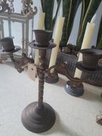 Antieke koperen kandelaar, Ophalen of Verzenden, Koper of Brons