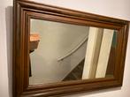 Houten rechthoekige spiegel, Antiek en Kunst, Antiek | Spiegels, Ophalen, Rechthoekig, 50 tot 100 cm, 100 tot 150 cm