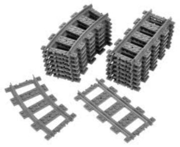 Lego rails, wissels, kruisingen, stootbuffers en seinpalen  beschikbaar voor biedingen