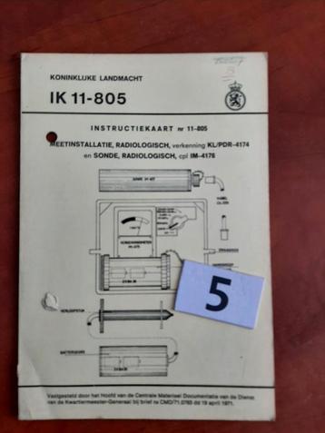 Instructiekaart IK 11-805  ABC  NBC  RADIOACTIEVITEIT beschikbaar voor biedingen