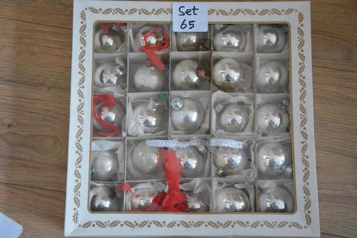 Set glazen kerstballen Set 65, Diversen, Kerst, Gebruikt, Ophalen of Verzenden