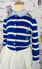 Ralph Lauren blauw wit mini kabelvestje maat 3 NIEUW, Trui of Vest, Nieuw, Ralph Lauren, Ralph Lauren