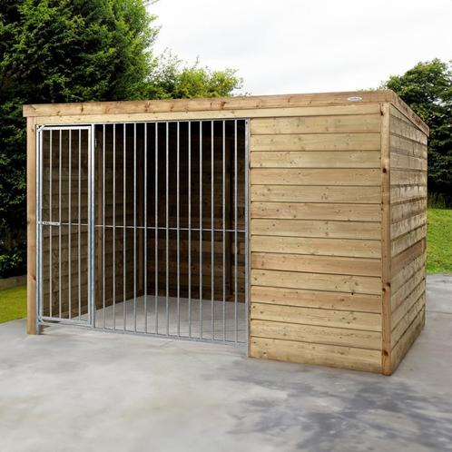 Houten hondenkennel | Robuust en onderhoudsvrij, Dieren en Toebehoren, Hondenhokken, Nieuw, 100 cm of meer, 110 cm of meer, Ophalen of Verzenden
