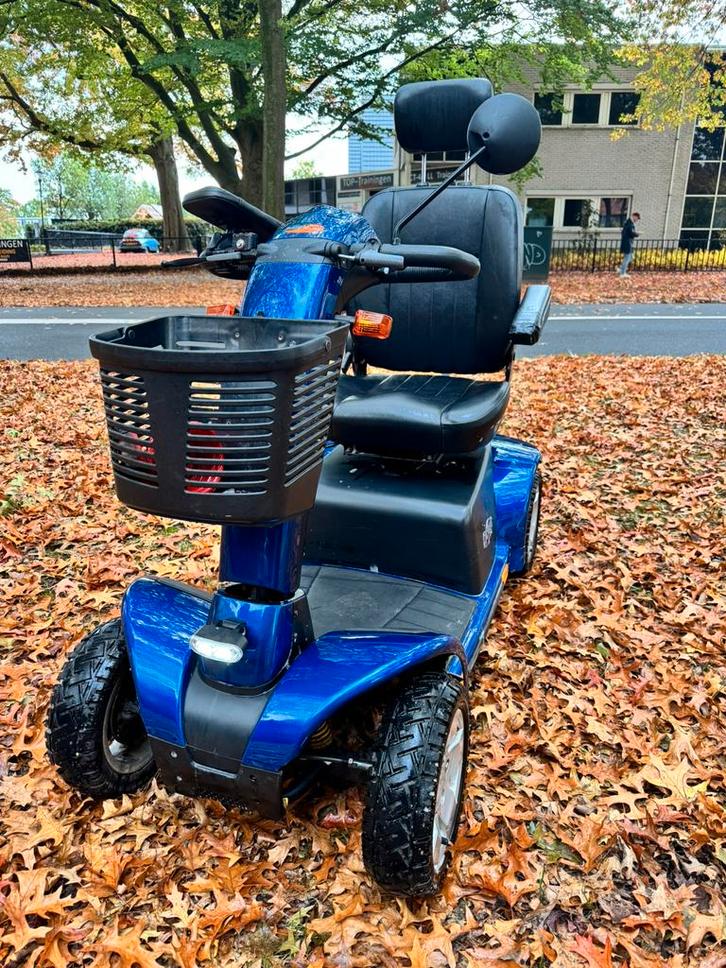 Scootmobiel, blauw - Pride Cyclone 22 - 16KM/U - 4-wiel, Diversen, Brommobielen en Scootmobielen, Gebruikt, Pride, 26 t/m 35 km