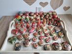 Prachtige Grote Set met 67 Vintage Kerstballen Papier Mache, Diversen, Kerst, Ophalen of Verzenden, Gebruikt