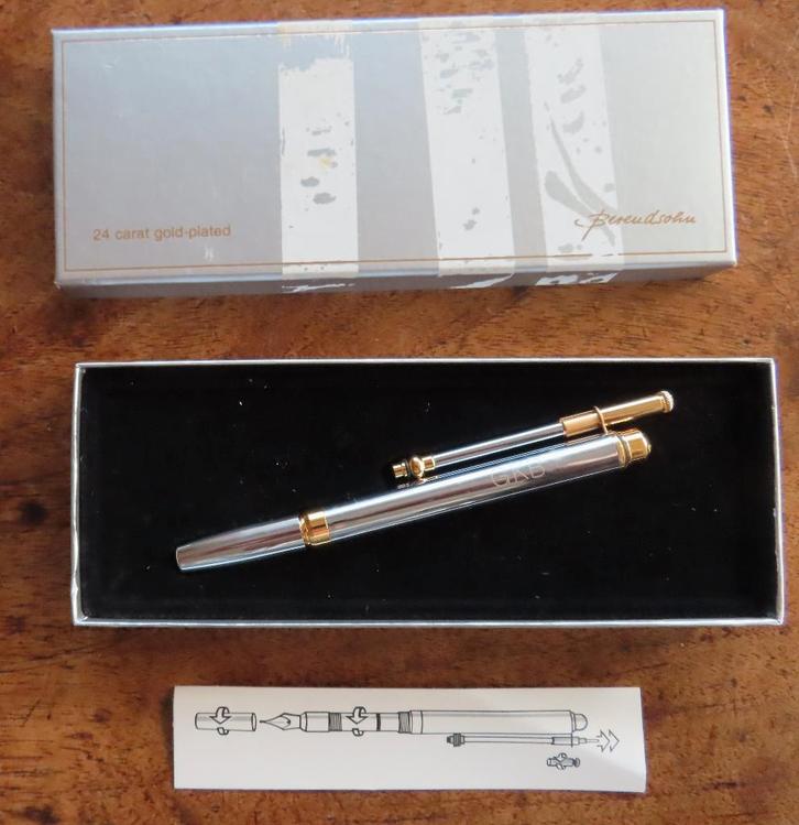 Berendsohn Vulpen / ballpoint ( "tweeling" )  GKB Den Haag, Verzamelen, Pennenverzamelingen, Vulpen, Overige merken, Ophalen of Verzenden