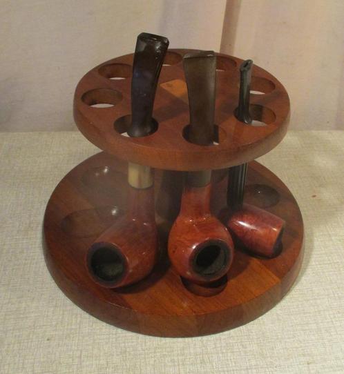 Mooie Retro Houten Pijpenhouder, Verzamelen, Rookartikelen, Aanstekers en Luciferdoosjes, Zo goed als nieuw, Overige typen, Ophalen of Verzenden