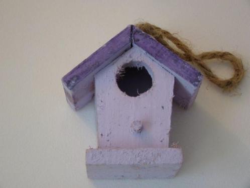 Hanger vogelhuis lila p/st., Huis en Inrichting, Woonaccessoires | Overige, Nieuw, Ophalen of Verzenden