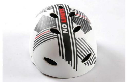 Nieuwe Skate helm NO LIMITS Wit/Zwart, Sport en Fitness, Skateboarden, Nieuw, Ophalen