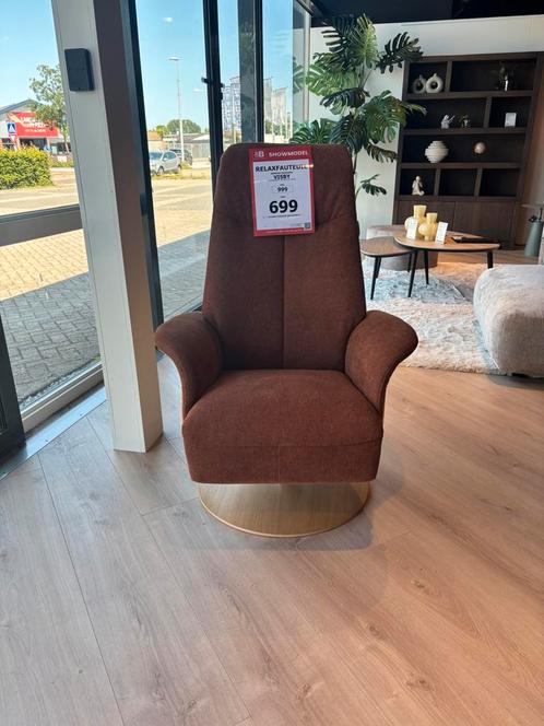 Showmodel, de Bommel meubelen Alkmaar - Relaxfauteuil, Huis en Inrichting, Fauteuils, Zo goed als nieuw, Stof, 50 tot 75 cm, Ophalen