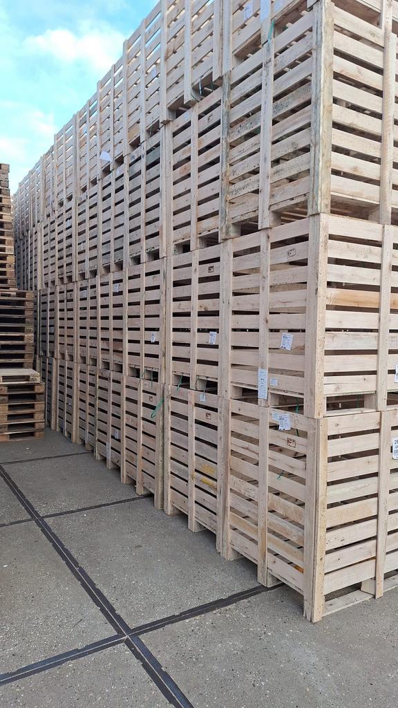Palletbox houtekratten opslagbak, Doe-het-zelf en Verbouw, Kratten en Dozen, Zo goed als nieuw, Overige typen, 100 cm of meer