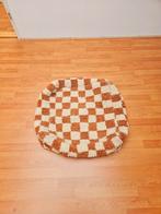 Handgeknoopt Marokkaans Berber Poef. Prachtige kleuren!, Ophalen of Verzenden, Zo goed als nieuw, Rechthoekig, 50 tot 75 cm