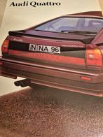 Jaren 80 Nederlands Audi Quattro coupé folder izgst Audi 4x4, Ophalen of Verzenden, Zo goed als nieuw, Audi